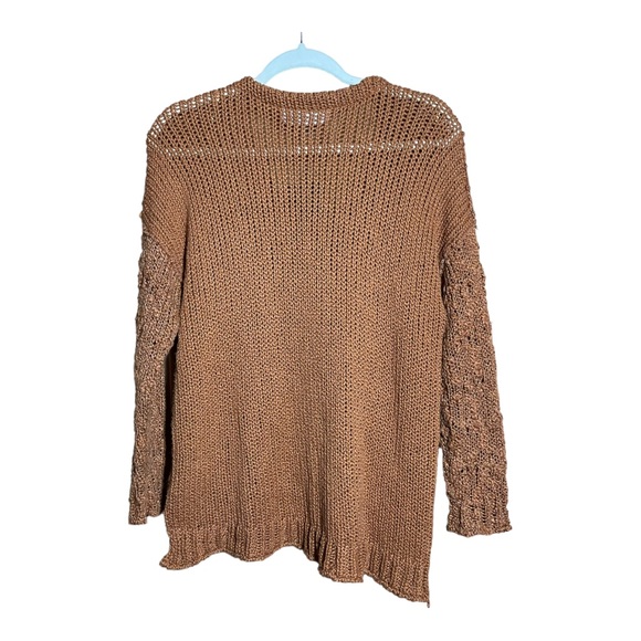 CHELSEA & THEODORE Rust V-Neck Oversized Sweater XS NWT - Picture 4 of 7